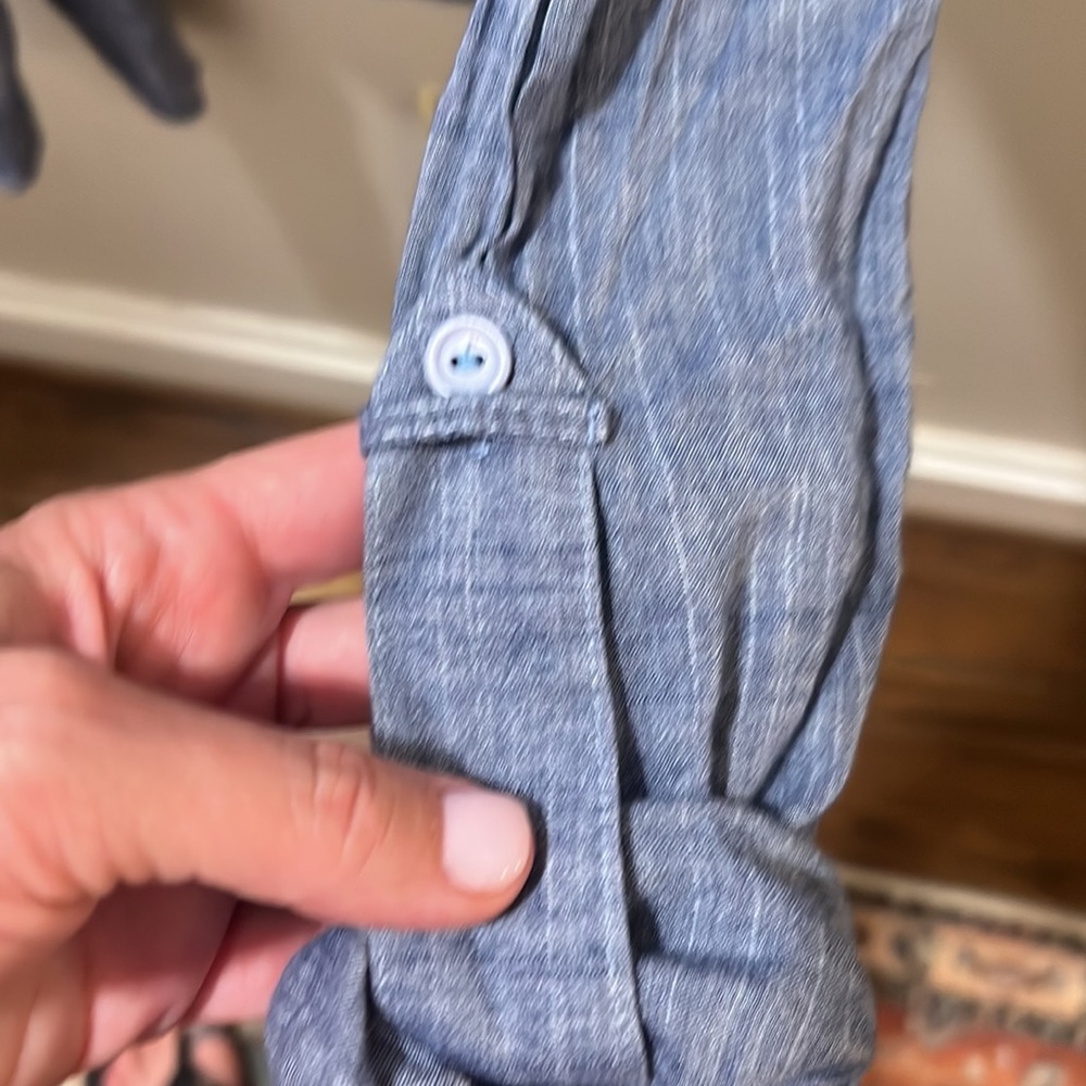 Big girls size small Tie-front Jean shirt - Picture 7 of 7